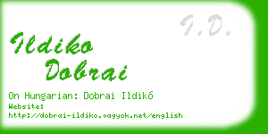 ildiko dobrai business card